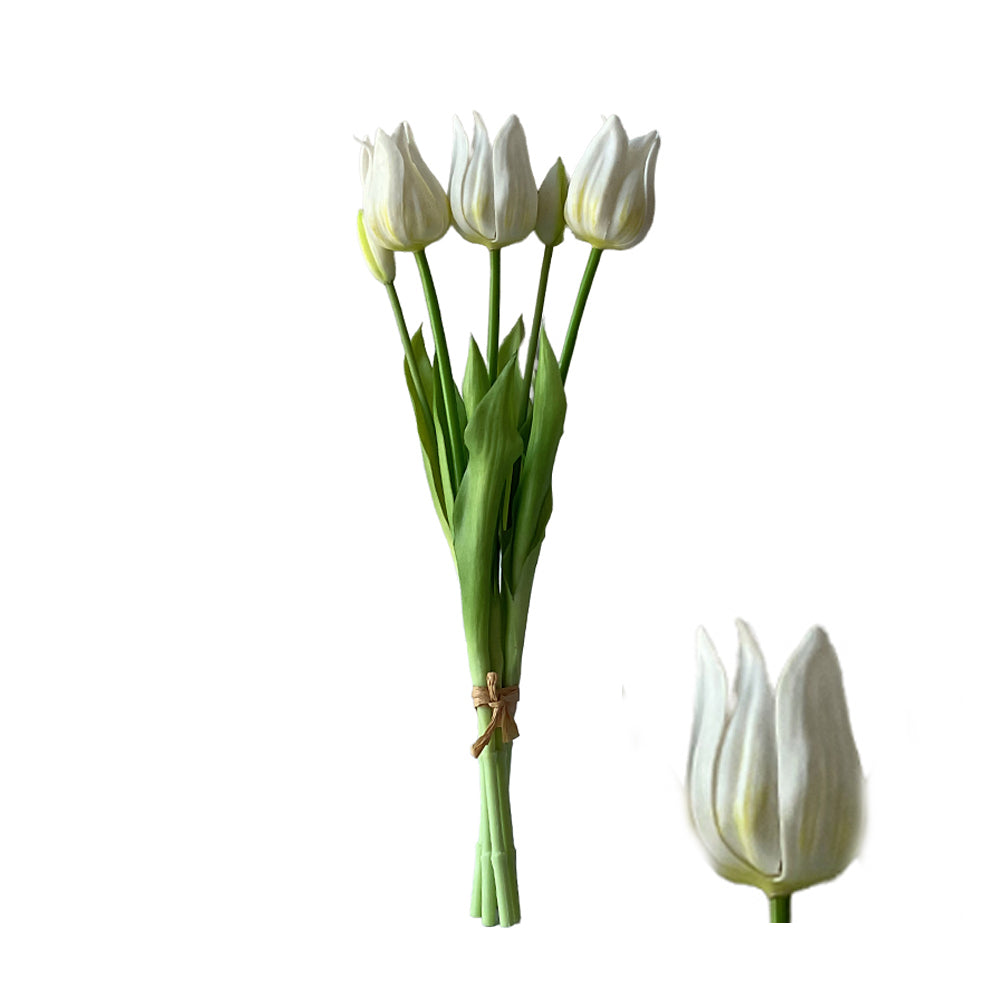 Hvid Tulipan buket  5pcs 45cm