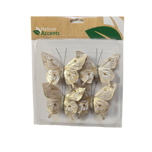 Gold Butterfly Aida on Clip 9cm