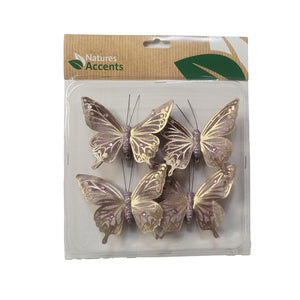 Purple Butterfly Aida on Clip 9cm