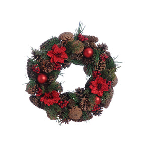 Wreath Pinecone Flower D35cm