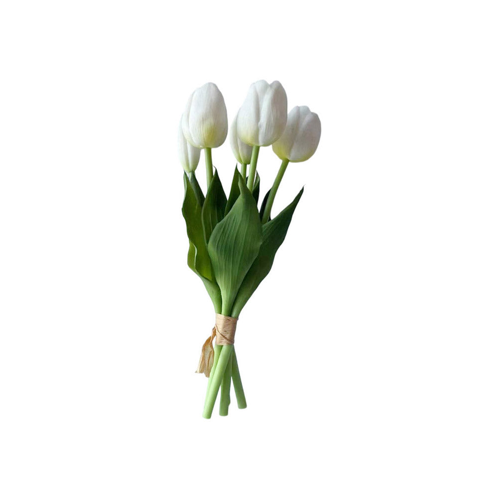 Hvid buket tulipaner 5pcs L26cm