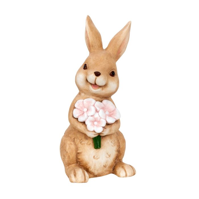 Påskehare med lyserøde blomster