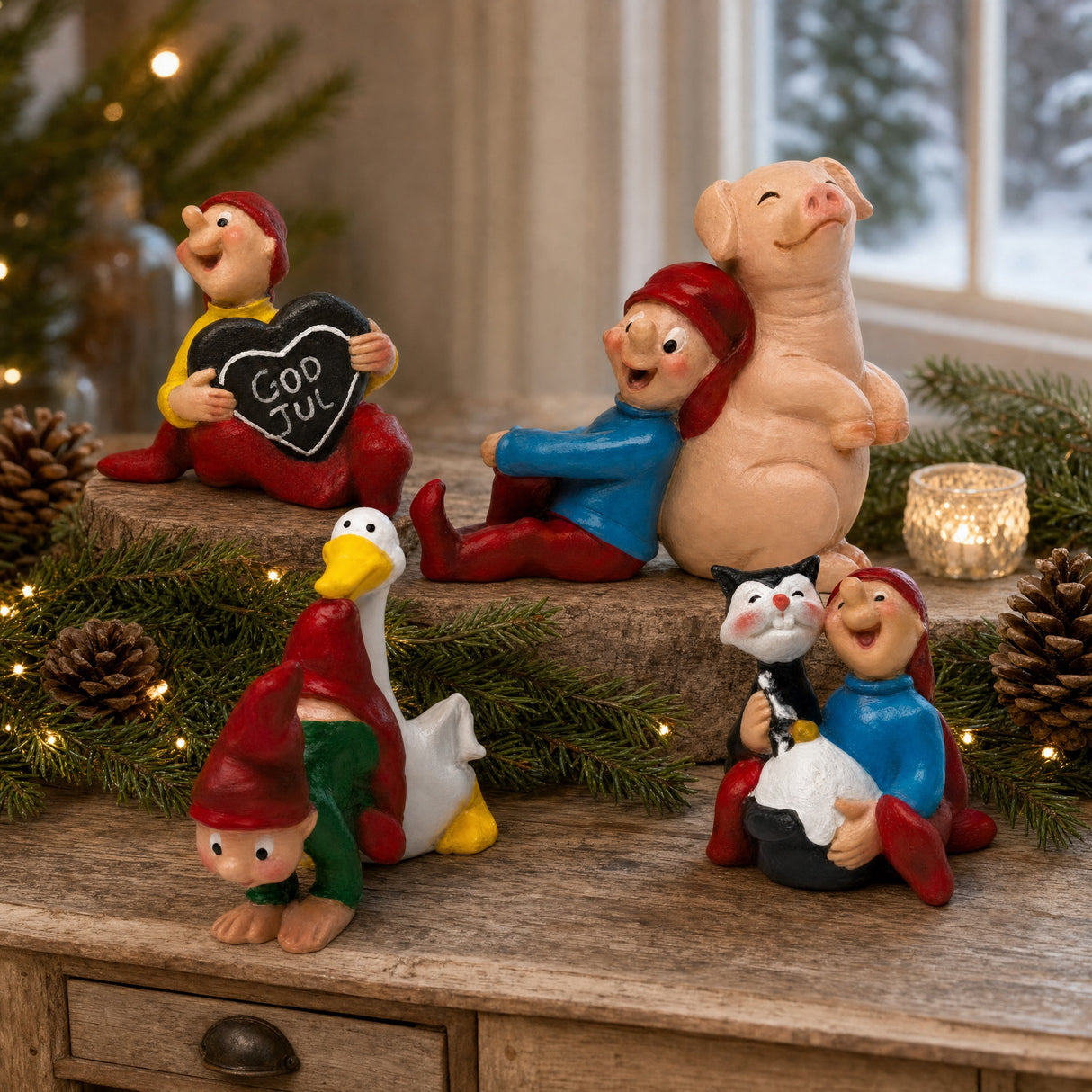 Brammingnisser i julehumør figur