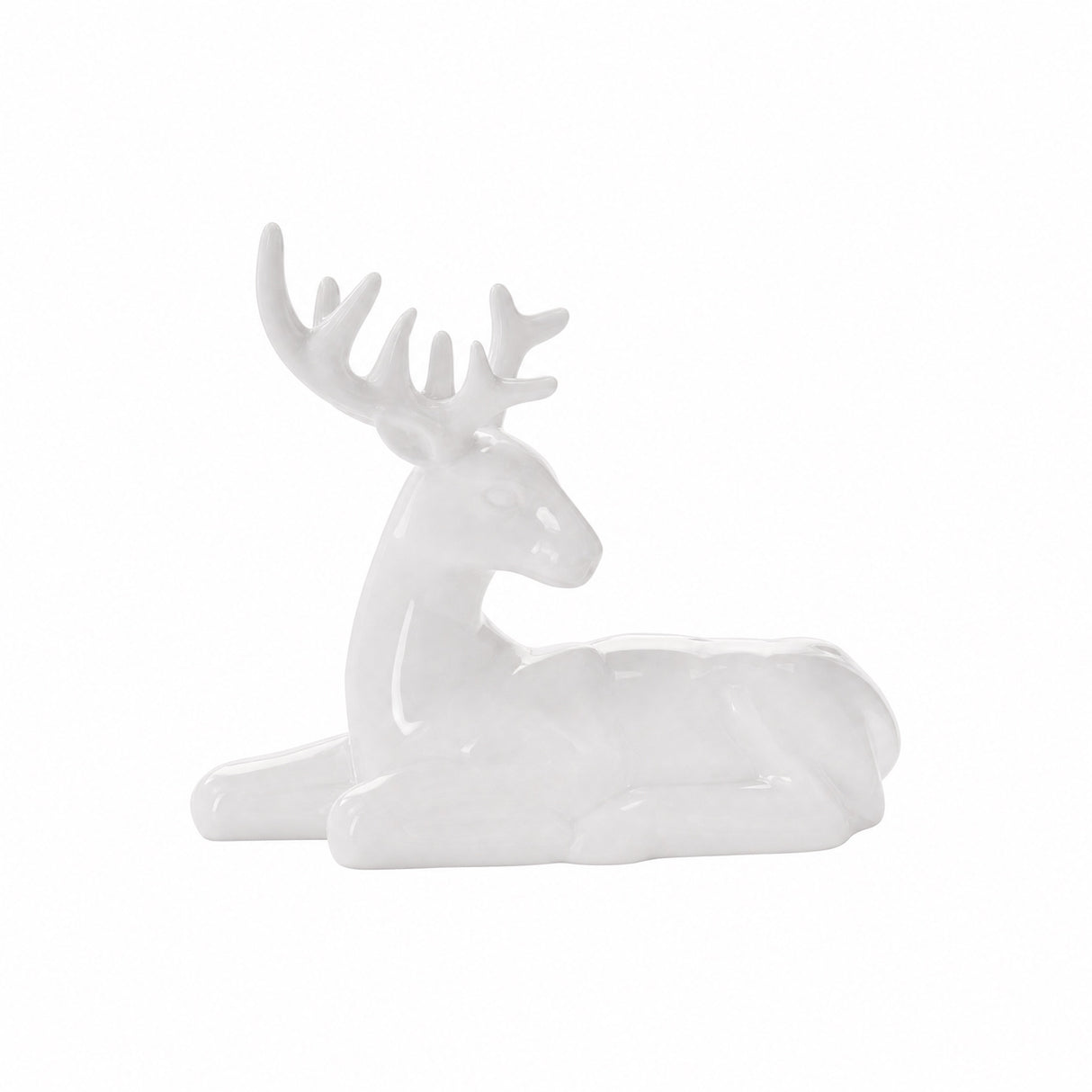 Rensdyr i hvidt porcelæn
