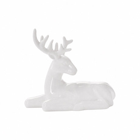 Rensdyr i hvidt porcelæn