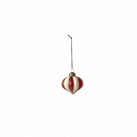 Julekugle harlekin eller striber 6 cm i dia