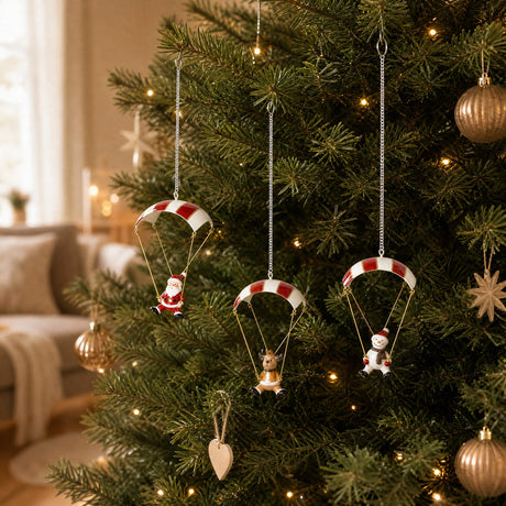 Faldskærm med julefigur