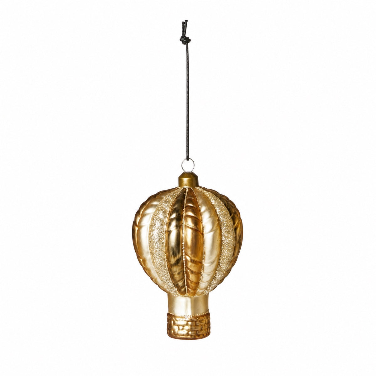 Luftballon guld grøn glitter