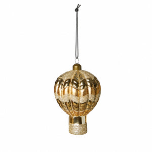 Luftballon guld grøn glitter