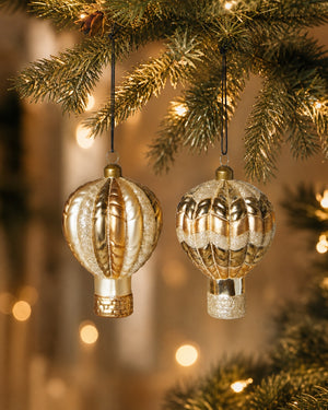 Luftballon guld grøn glitter