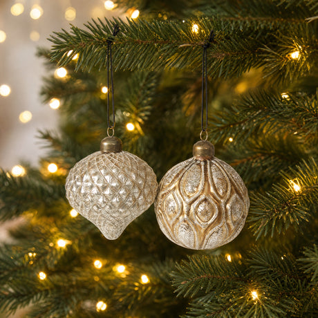 Julekugle glitter og guld