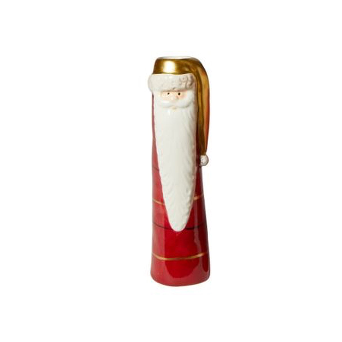 Vase med julemand 15 cm høj