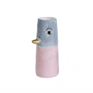 Vase and 10 cm lyserød & lyseblå