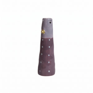 Vase and 16 cm lilla med striber eller prikker