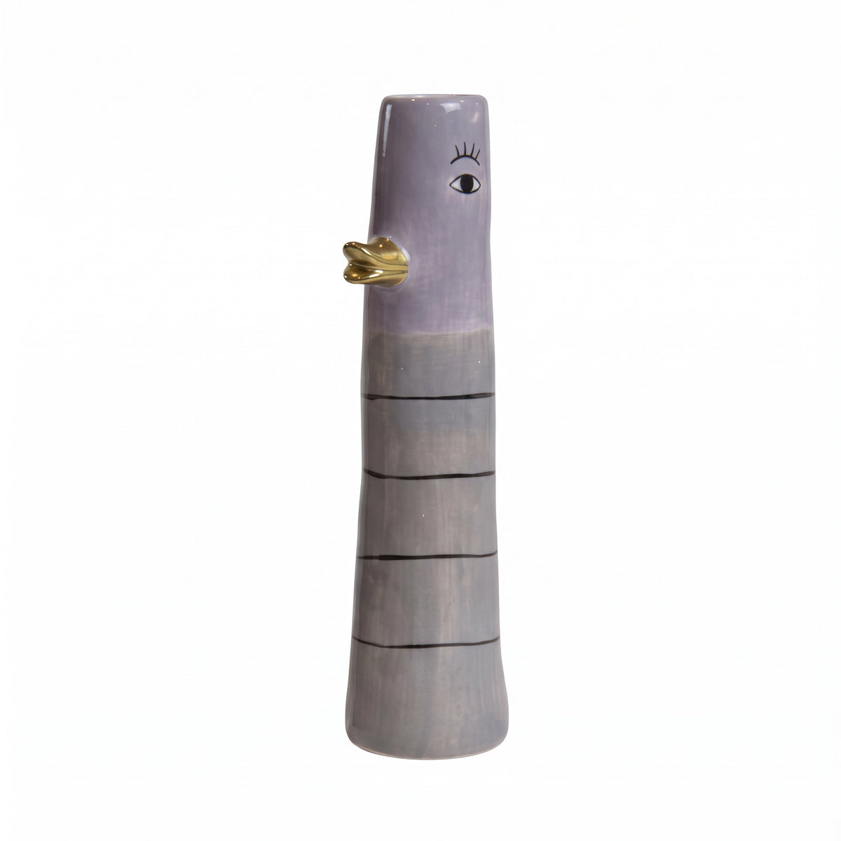 Vase and 18 cm grå & lilla