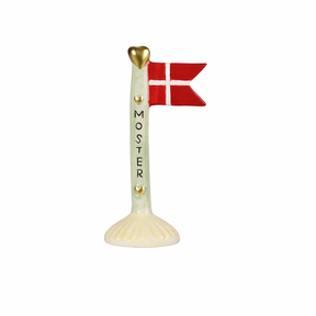 Flag i keramik Moster med lysegul fod  fra Speedtsberg