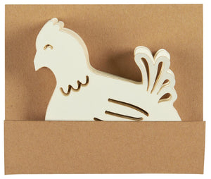 Påskebordpynt høns fra Ib Laursen i indpakningen