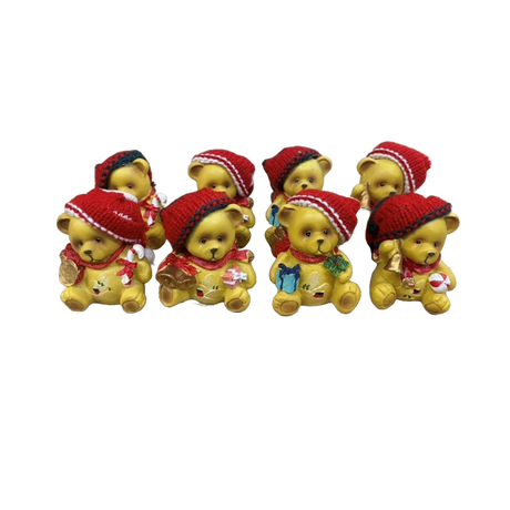 Bamse med strikket hue