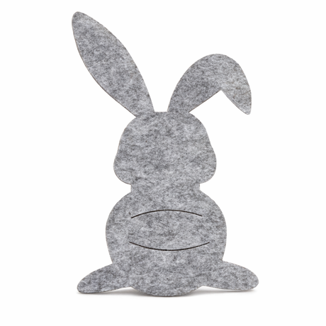 Bestikker i filt formet som en påskehare