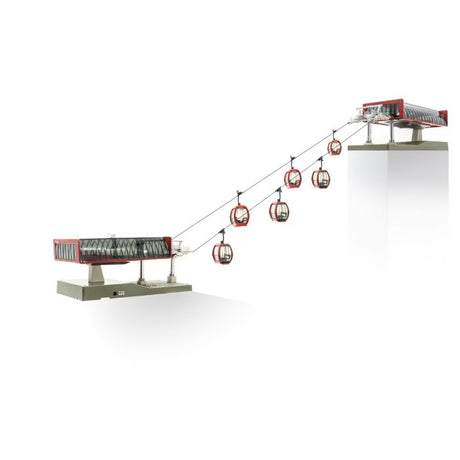 Ski lift H0 - Rød og sort i 1:87