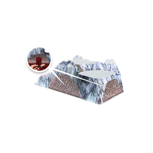 Bjergfundament med togtuneller