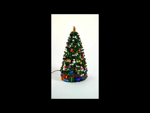 Spilledåse Juletræ med pynt 34 cm højt