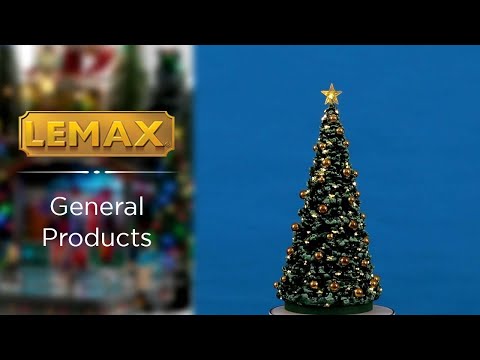 Lemax Juletræ med guldfarvede kugler og lys