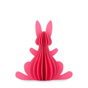 Påskehare i papir pink 13 cm 