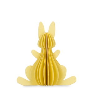 Påskehare i papir påskegul 7,5 cm