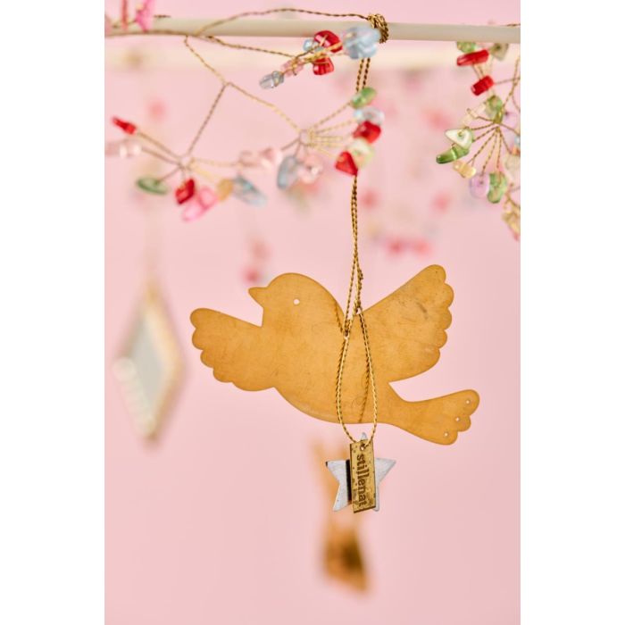 Sæt med 3 Gloria fugle i messing