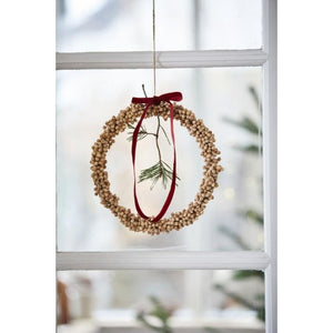 Velourbånd på spole 10 m bordeaux