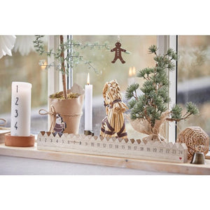 Julebuk m/brunt bånd 22 cm høj
