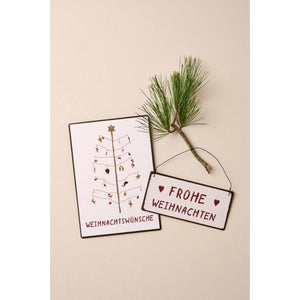 Metalskilt Frohe Weihnachten