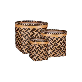 Formia kurvesæt med 3 flettede kurve i mørke nuancer