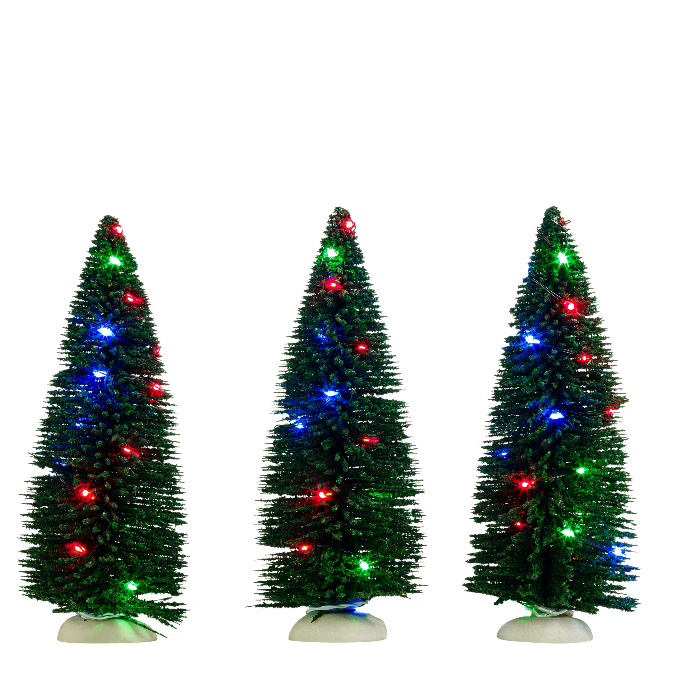 Juletræ med flerfarvet lys 3 pak