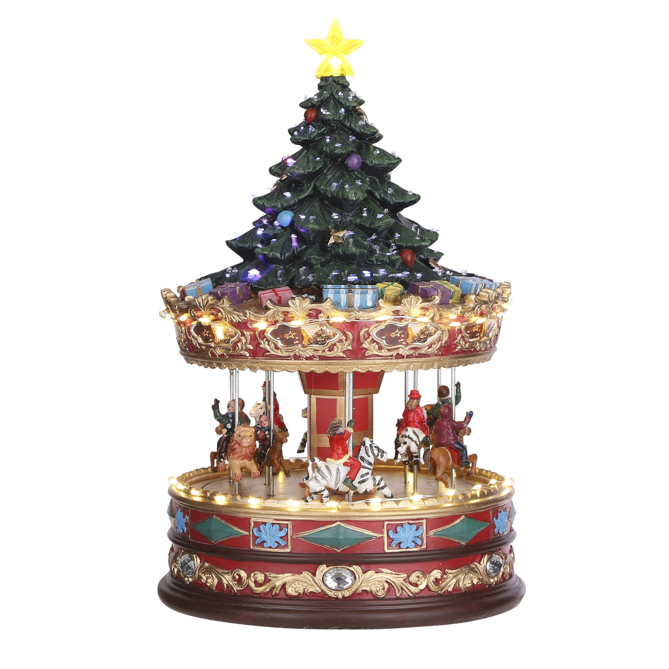 Billede af Karrusel med juletræ på toppen