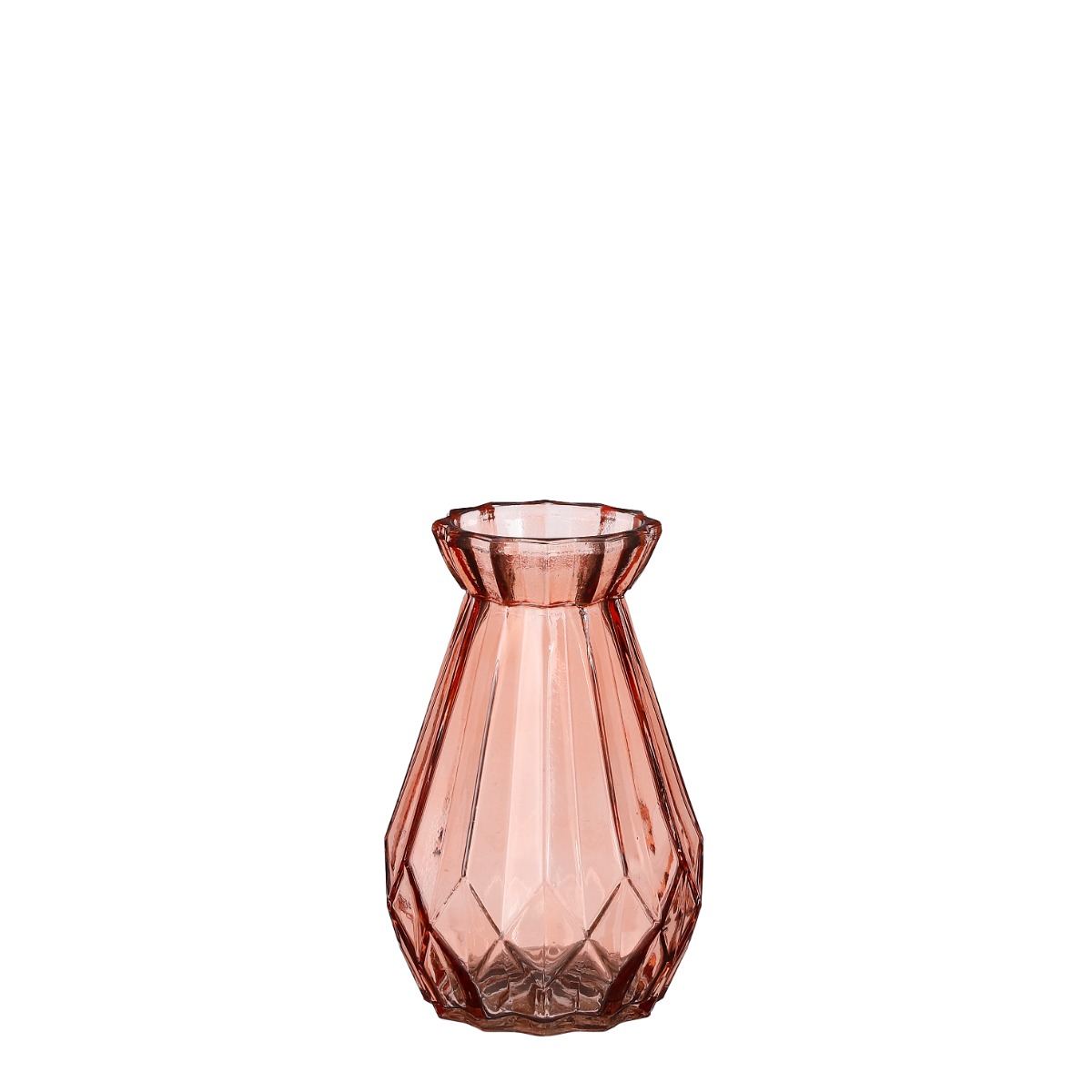 Billede af Zena glasvase lyserød 15 cm høj
