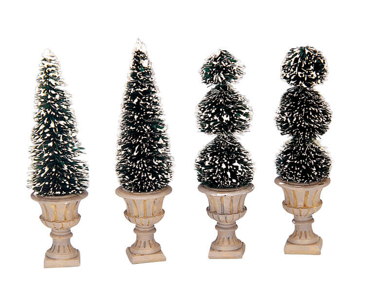 Cone-Shaped & Sculpted Topiaries, Set Of 4