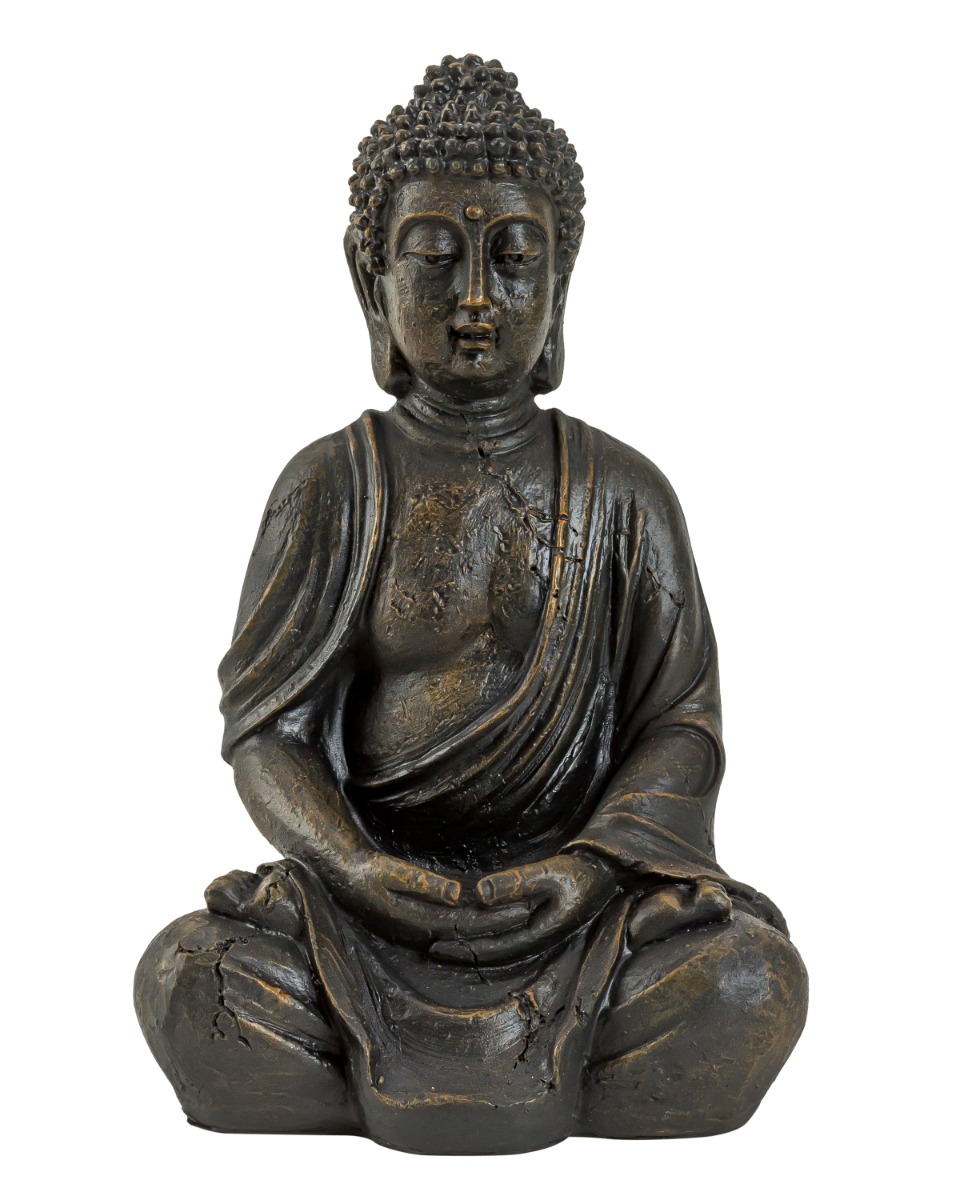 Billede af Buddha 31 cm høj brun