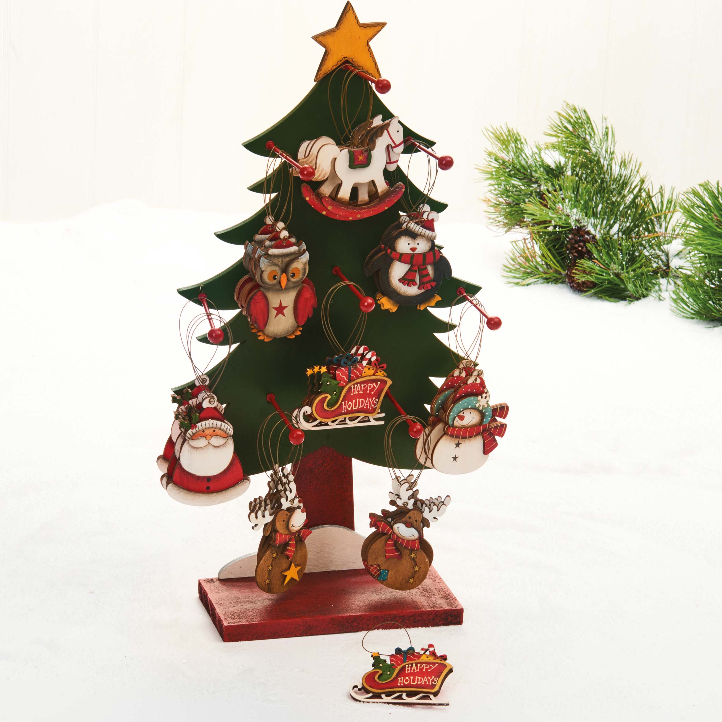 Træfigur til juletræet – Snemand