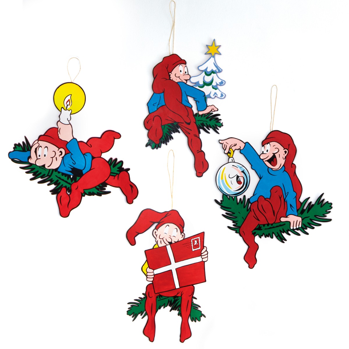 Billede af Bramming trænisse med julepynt 40 cm -Julekugle