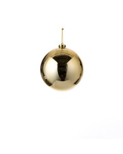 Stor julekugle guldfarvet diameter 15 cm