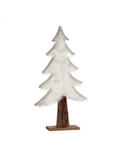Træ juletræ med pels og bark