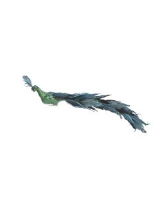 Påfugl med klips grøn