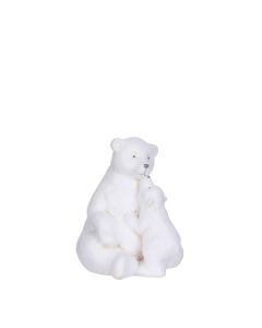 Isbjørn med lille baby