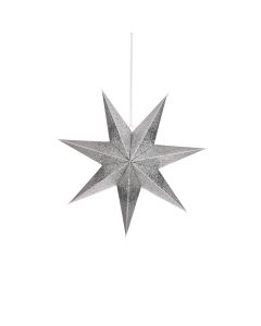 Stjerne sølvfarvet 45 cm i diameter