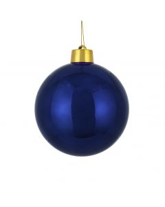 Stor julekugle mørkeblå diameter 15 cm
