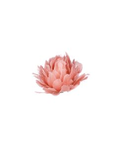 Blomsterhoved med klips lyserød