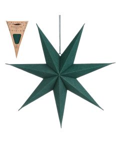 Stjerne i grøn jute diameter 60 cm