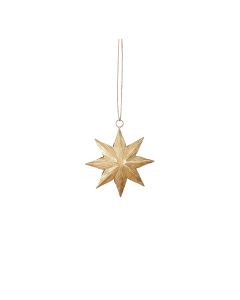 Stjerne i guldfarvet diameter 12 cm 